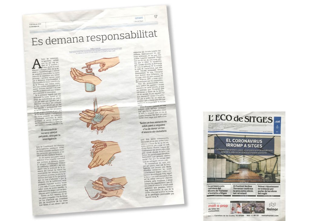 Edición y corrección de textos médicos en ECO de Sitges realizados por Carlota Alejandre, consultora en CA Comunicación e Imagen.